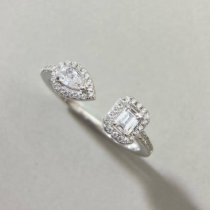 [Luxery]MY TWIN TOI & MOI SILVER DIAMOND RING