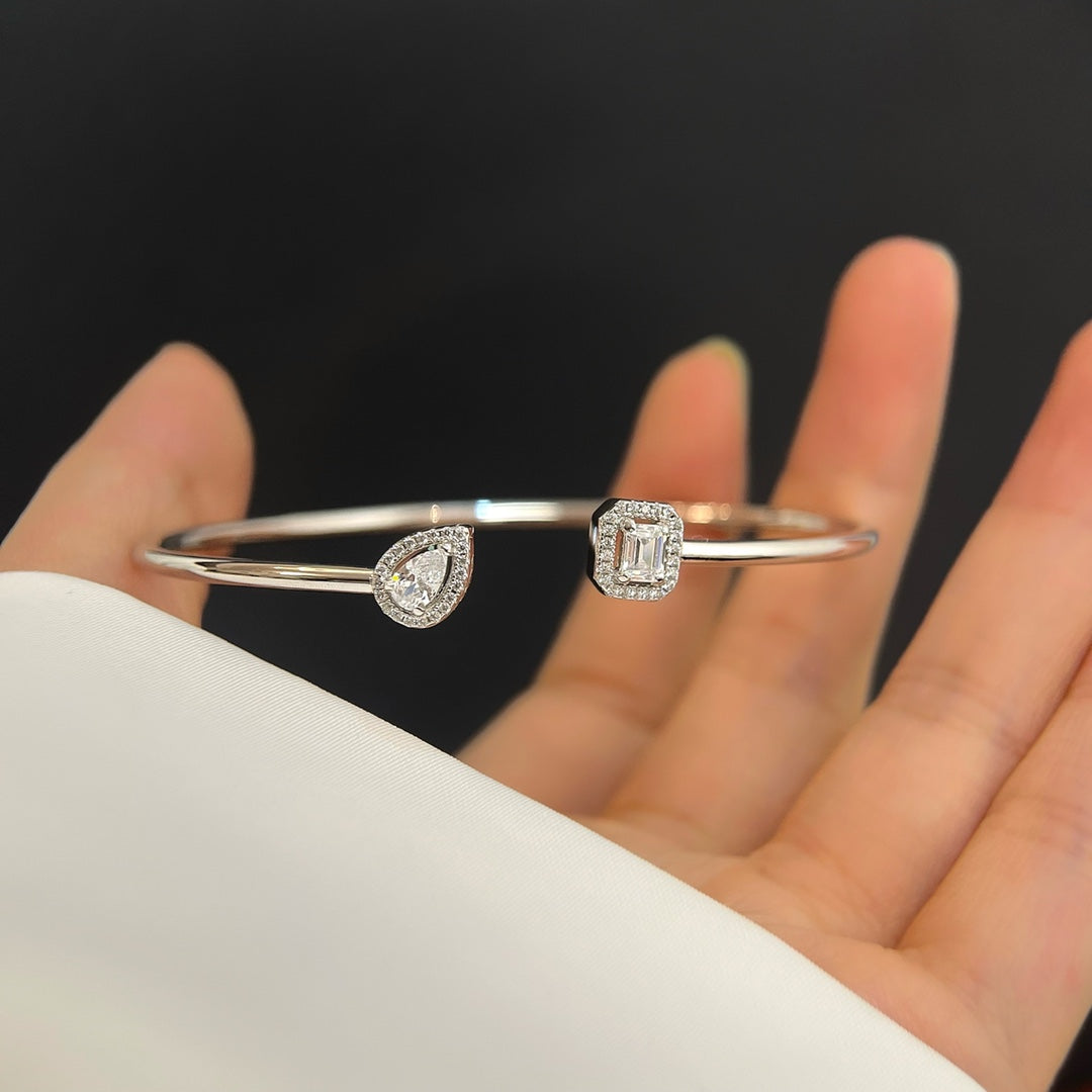 [Luxery]JONC FLEX MY TWIN TOI & MOI SILVER DIAMOND BRACELET