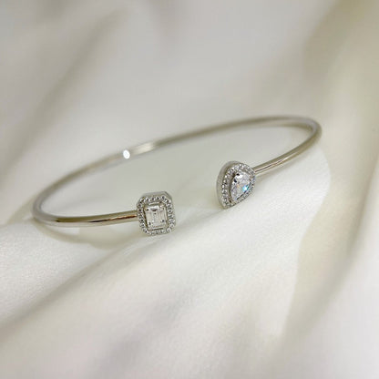 [Luxery]JONC FLEX MY TWIN TOI & MOI SILVER DIAMOND BRACELET