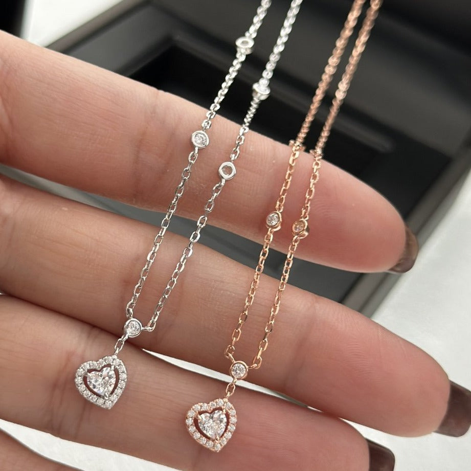 [Luxery]JOY HEART DIAMOND NECKLACE
