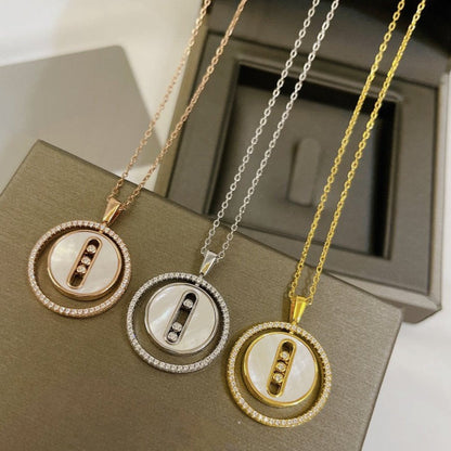 [Luxery]Demo MOVE MM NACRE BLANCHE DIAMOND NECKLACE