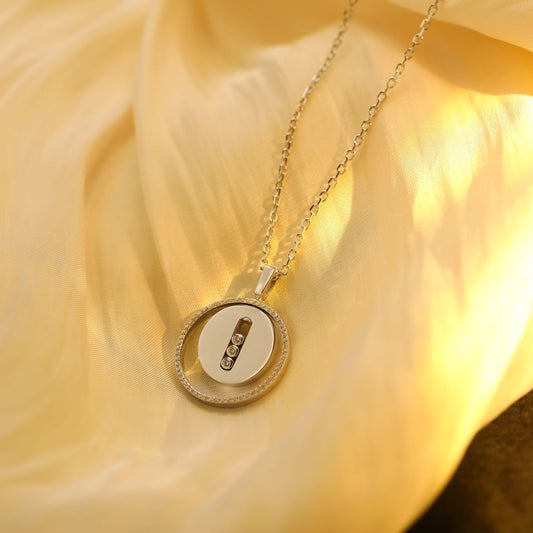 [Luxery]Demo MOVE MM SILVER DIAMOND NECKLACE