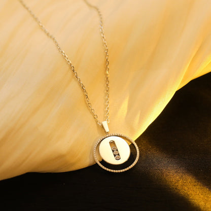 [Luxery]Demo MOVE MM SILVER DIAMOND NECKLACE