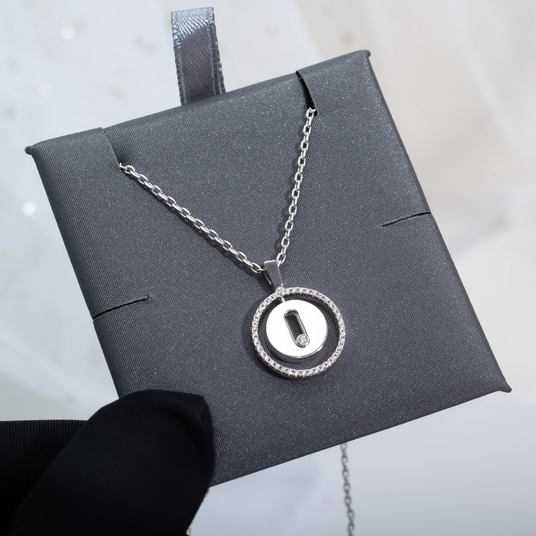 [Luxery]Demo MOVE PM NECKLACE SILVER DIAMOND