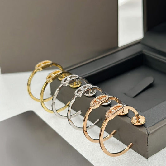 [Luxery]CREOLES MOVE UNO PM DIAMOND EARRINGS