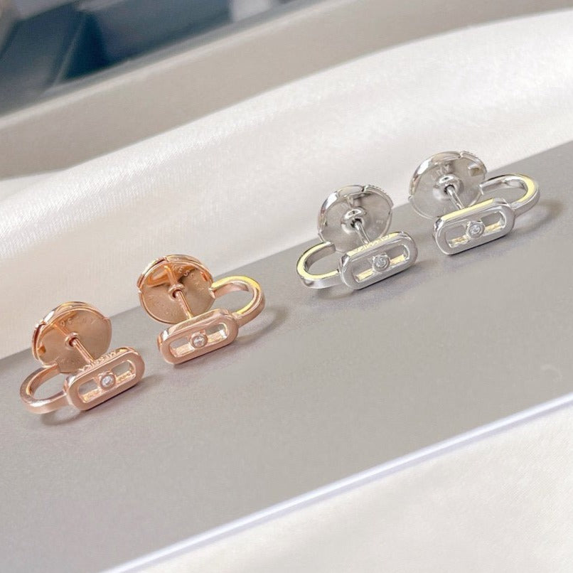 [⭐ラグジュアリー] ムーヴ ウノ ミニ 1ダイヤモンド ピアス