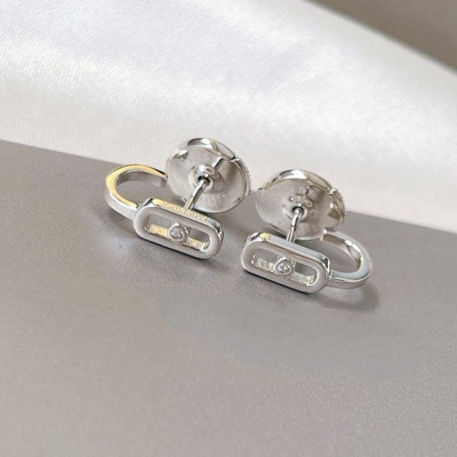 [Luxery]CREOLES MOVE UNO MINI 1 DIAMOND EARRINGS