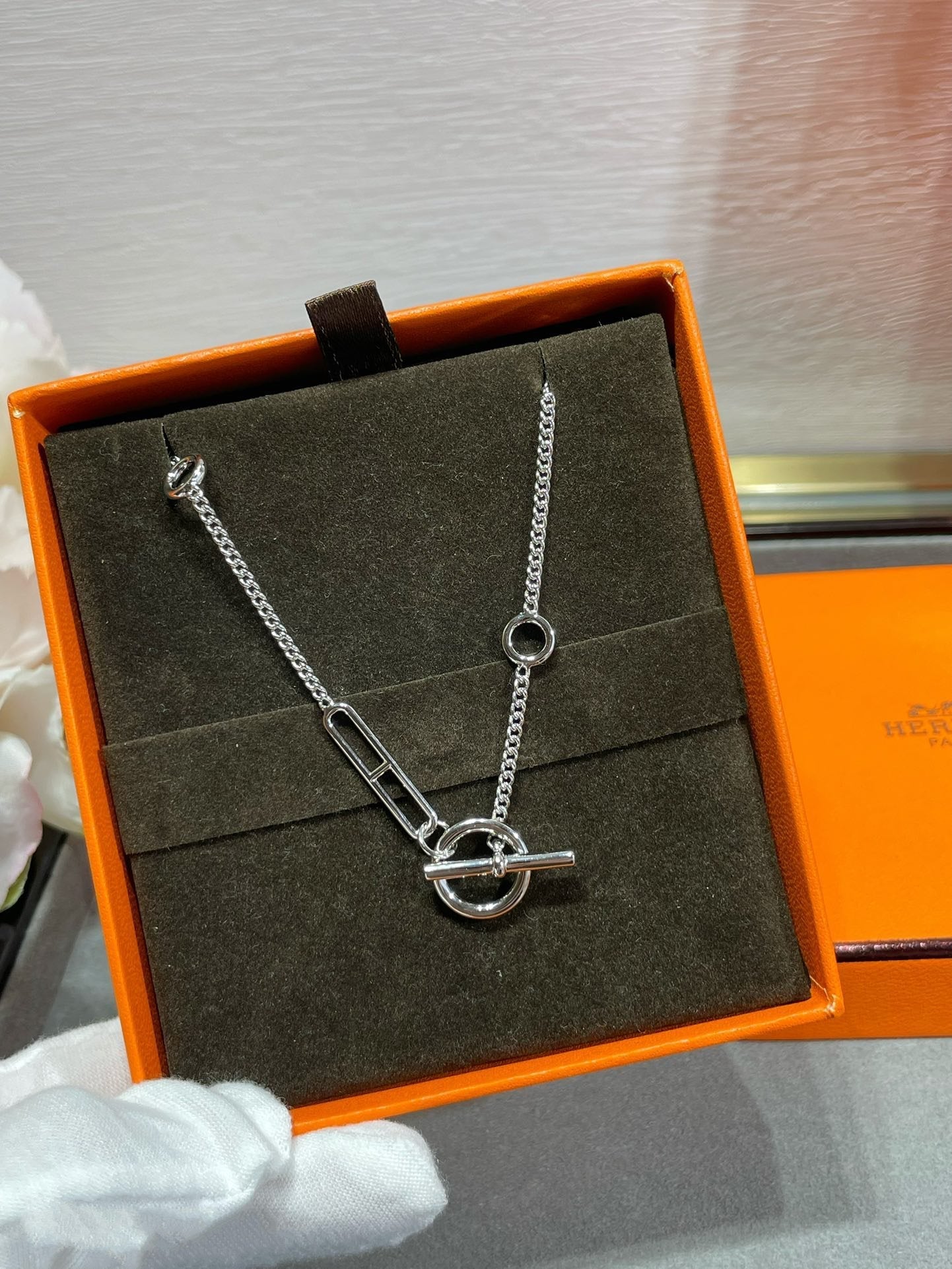 [Luxery]HM STERLING CHAINE D'ANCRE HEART
