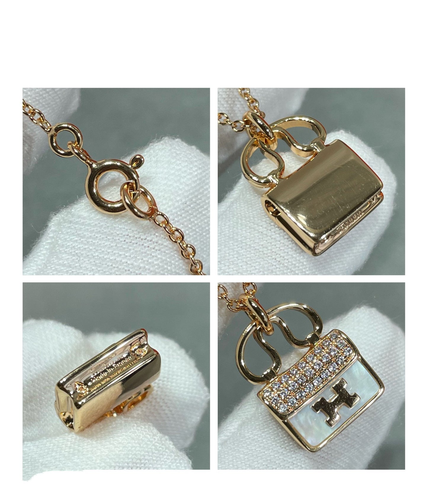 [Luxery]H CIRCE MOISSANITE PENDANT NECKLACE GOLD