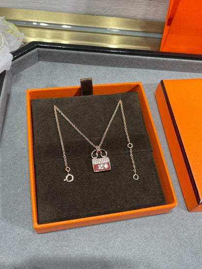 [Luxery]H CIRCE MOISSANITE PENDANT NECKLACE GOLD