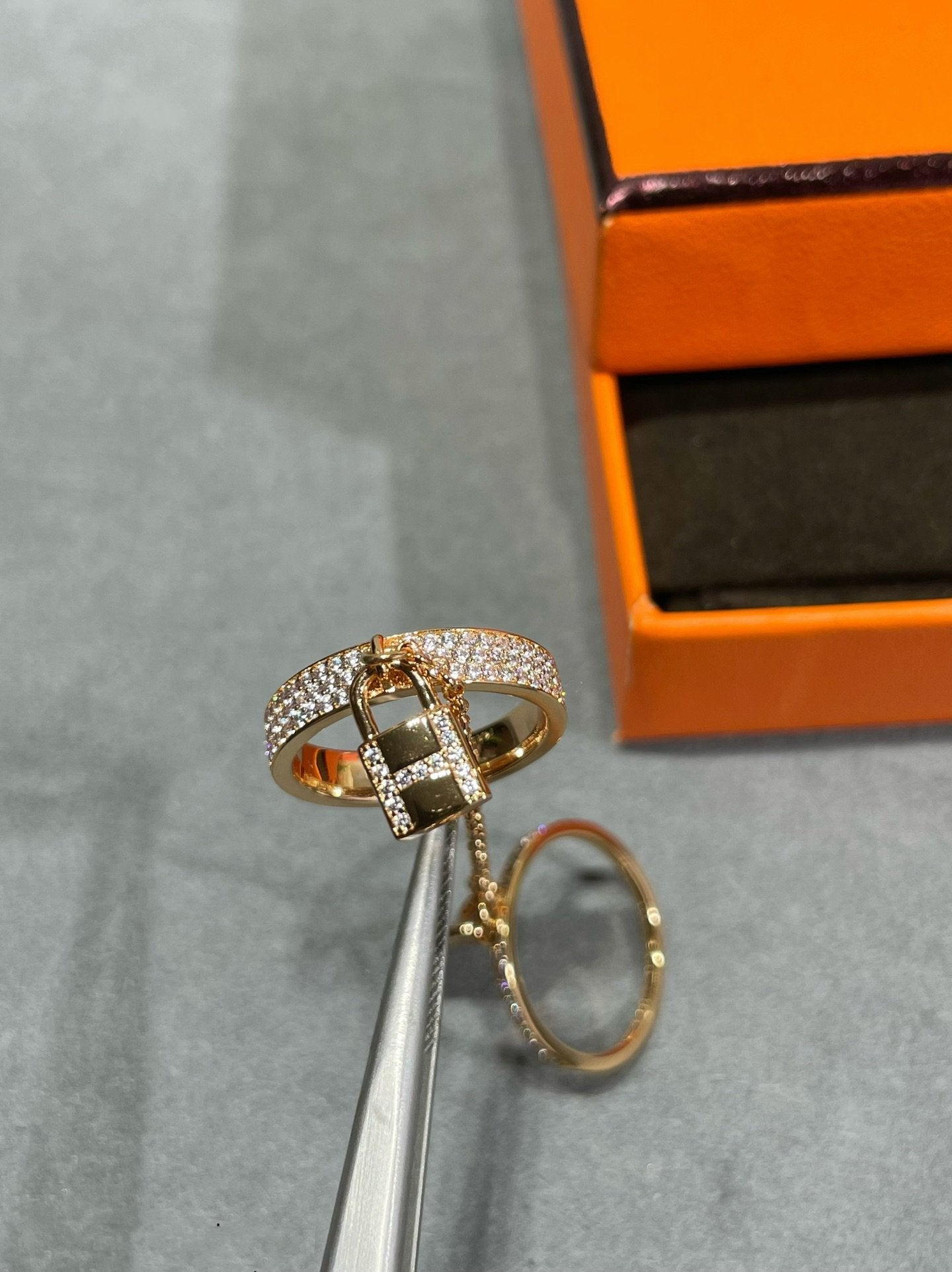 [Luxery]HM KELLY CLOCHETTE DOUBLE RING IN  WITH DIAMONDS
