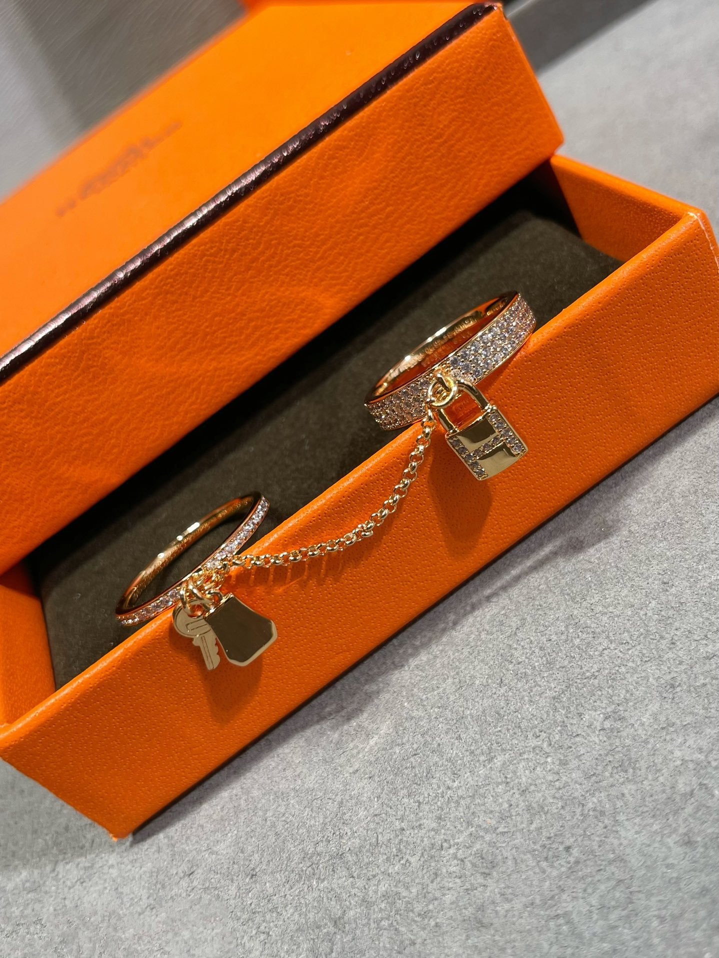 [Luxery]HM KELLY CLOCHETTE DOUBLE RING IN  WITH DIAMONDS