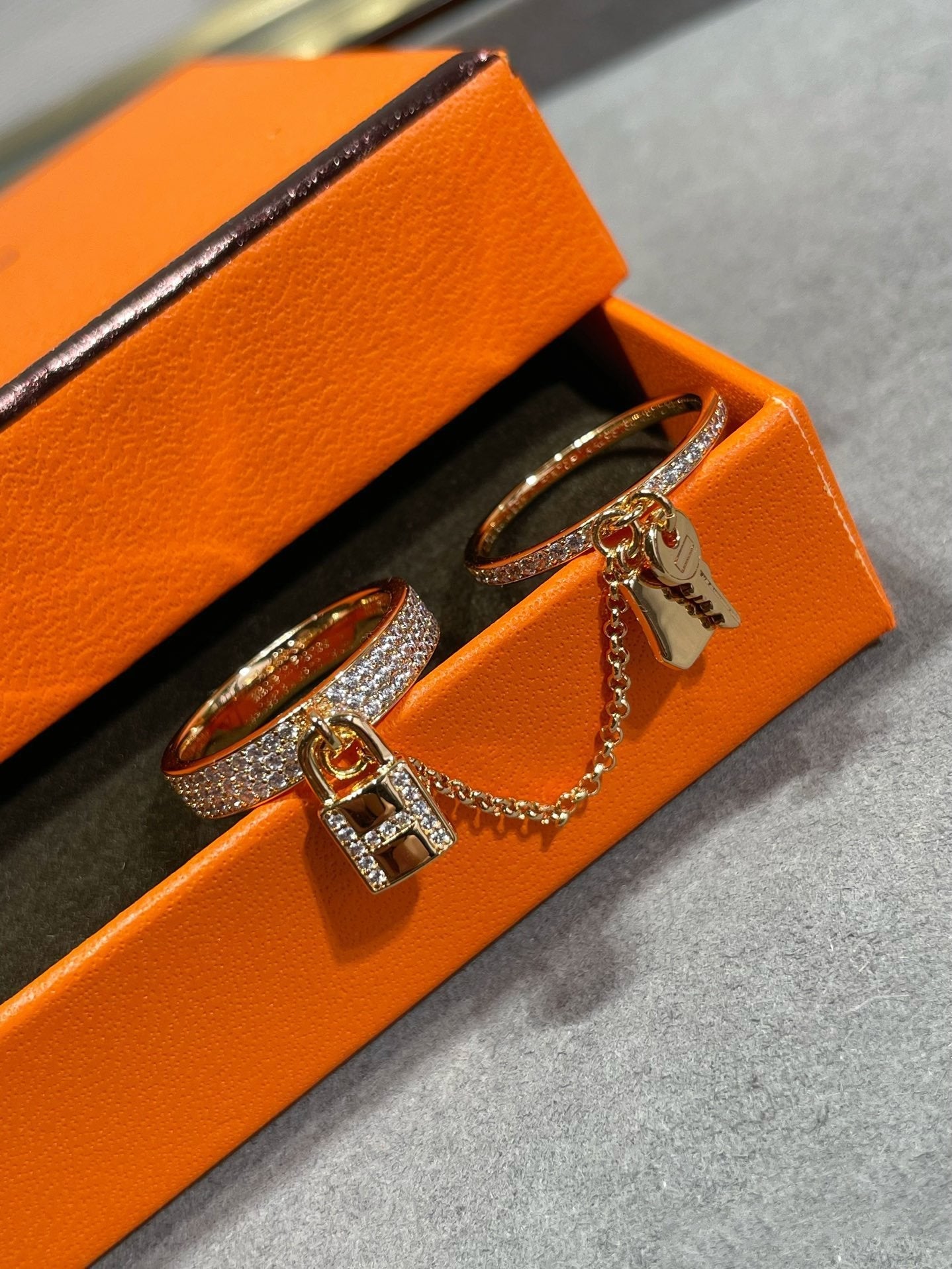 [Luxery]HM KELLY CLOCHETTE DOUBLE RING IN  WITH DIAMONDS