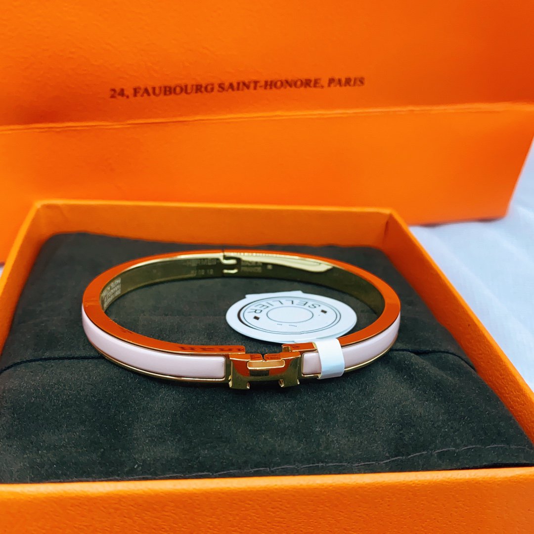 [Luxery]CLASSIC HM CLIC  PINK 8MM ENAMEL BRACELET