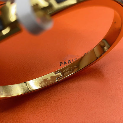 [Luxery]CLASSIC HM CLIC BLACK 8MM ENAMEL BRACELET