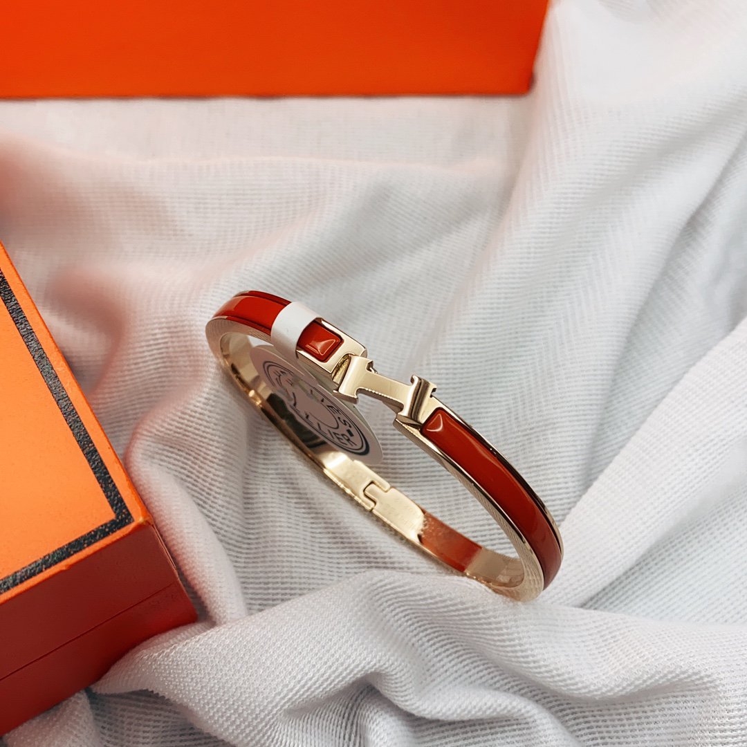 [Luxery]CLASSIC HM CLIC RED 8MM ENAMEL BRACELET