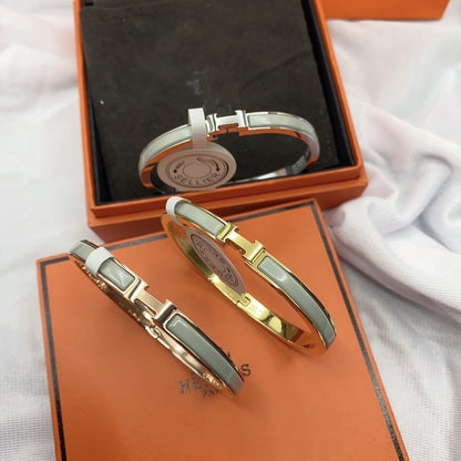 [Luxery]CLASSIC HM CLIC GREEN 8MM ENAMEL BRACELET