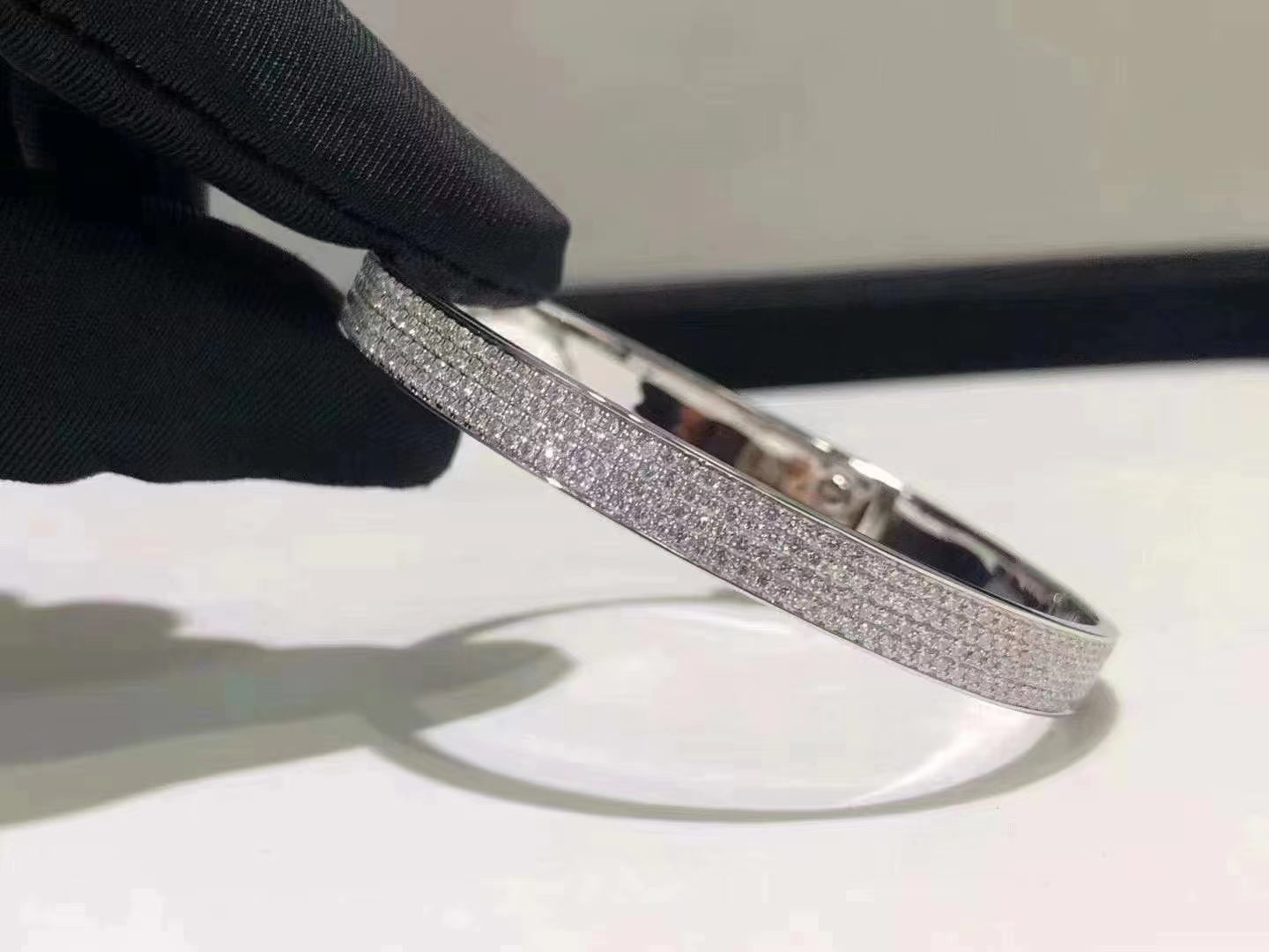 [Luxery]HM KELLY BRACELET IN SILVER AND FULL PAVE DIAMOND