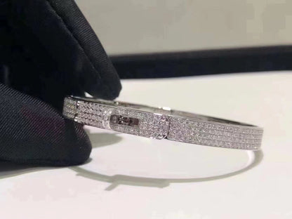 [Luxery]HM KELLY BRACELET IN SILVER AND FULL PAVE DIAMOND