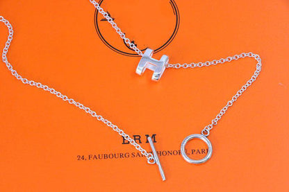 [Luxery]HM NECKLACE H LETTER OVAL SERIES