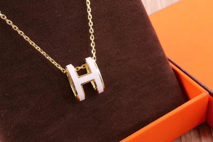 [Luxery]HM CLIC YELLOW ENAMEL GOLD NECKLACE