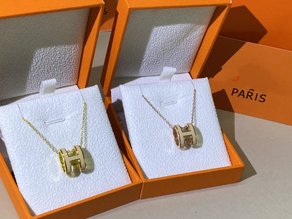 [Luxery]HM CLIC YELLOW ENAMEL GOLD NECKLACE
