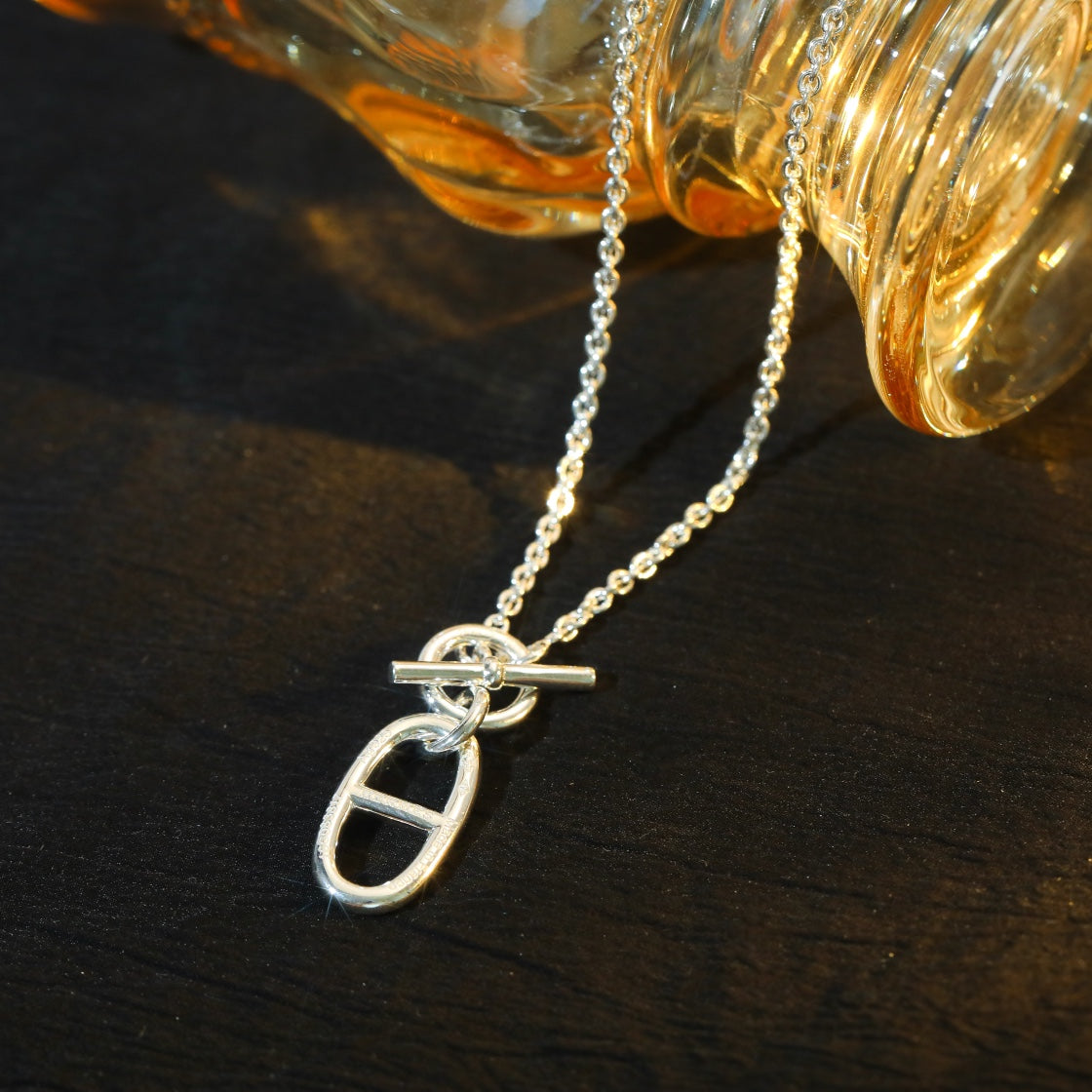 [Luxery]HM CHAINE D'ANCRE PENDANT NECKLACE STERLING SILVER