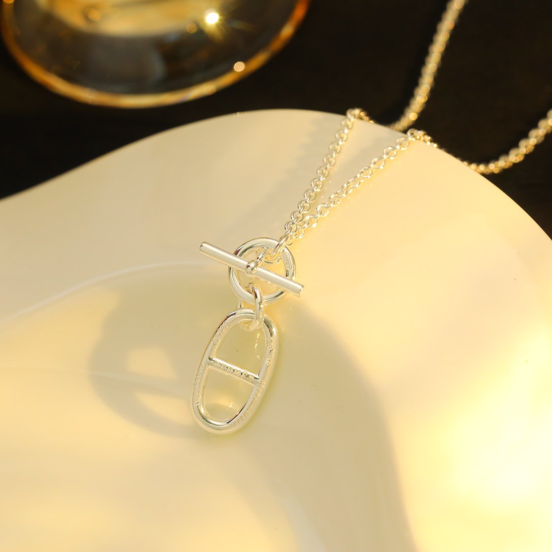 [Luxery]HM CHAINE D'ANCRE PENDANT NECKLACE STERLING SILVER