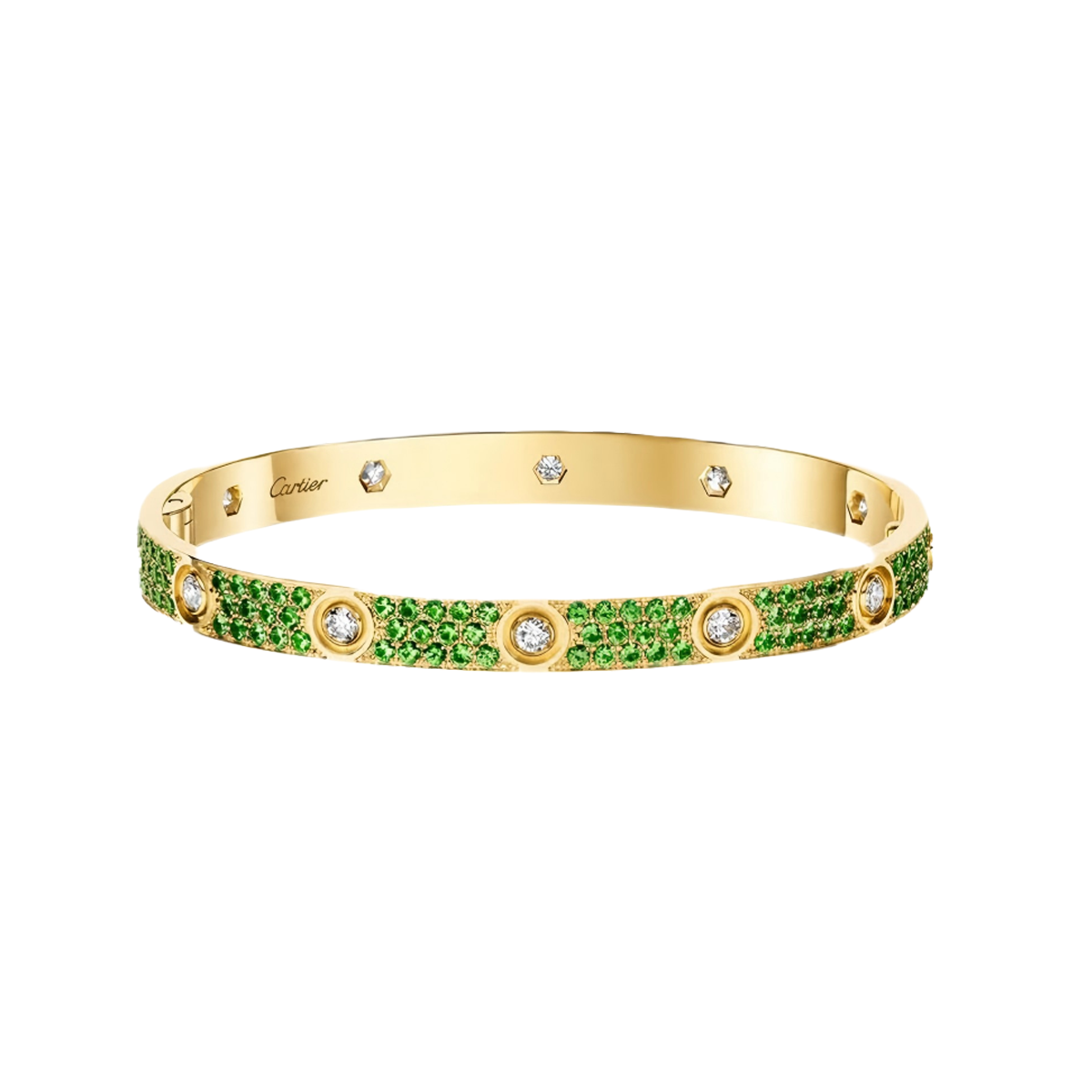 [Luxery]2026 PAVE GEMSTONE LOVE BRACELET 6.1MM 10 DIAMONDS
