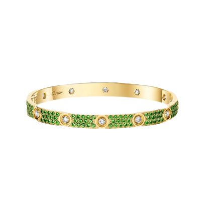 [Luxery]2026 PAVE GEMSTONE LOVE BRACELET 6.1MM 10 DIAMONDS