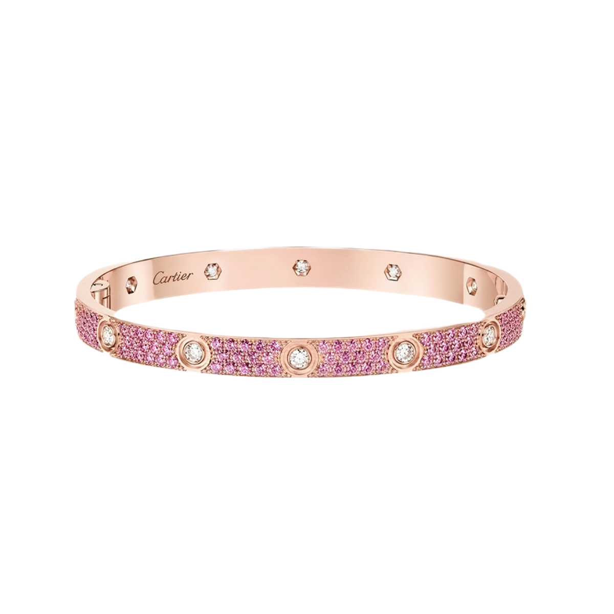 [Luxery]2026 PAVE GEMSTONE LOVE BRACELET 6.1MM 10 DIAMONDS