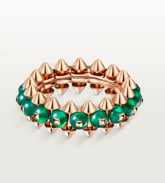 [Luxery]CLASH ELEGANT ROSE GOLD RING FEATURING NATURAL AGATE