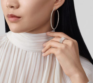 [Luxery]Five-row diamond ring