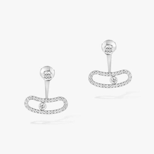 [Luxery]MOVE UNO SILVER DIAMOND EARRINGS