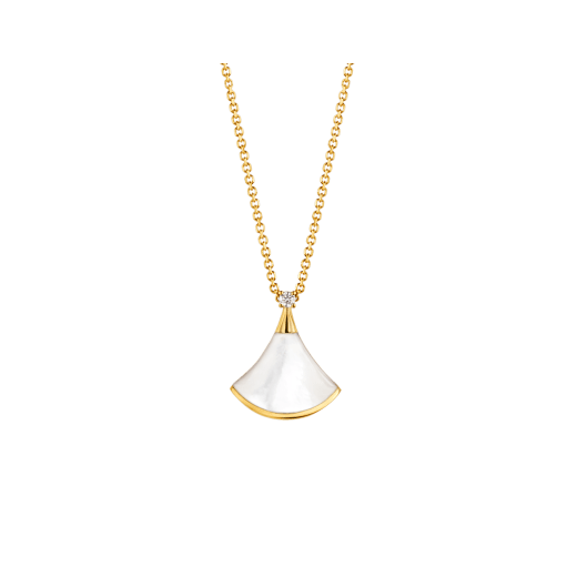 [⭐Luxus]DREAM HALSKETTE WEISSES PERLMUTT GOLD 1 DIAMANT