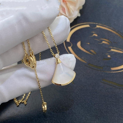 [⭐Luxus]DREAM HALSKETTE WEISSES PERLMUTT GOLD 1 DIAMANT