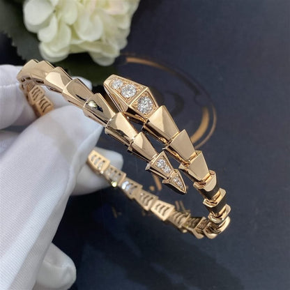 [⭐Luxus]SERPENTI ARMBAND DIAMANTEN ROSÉGOLD