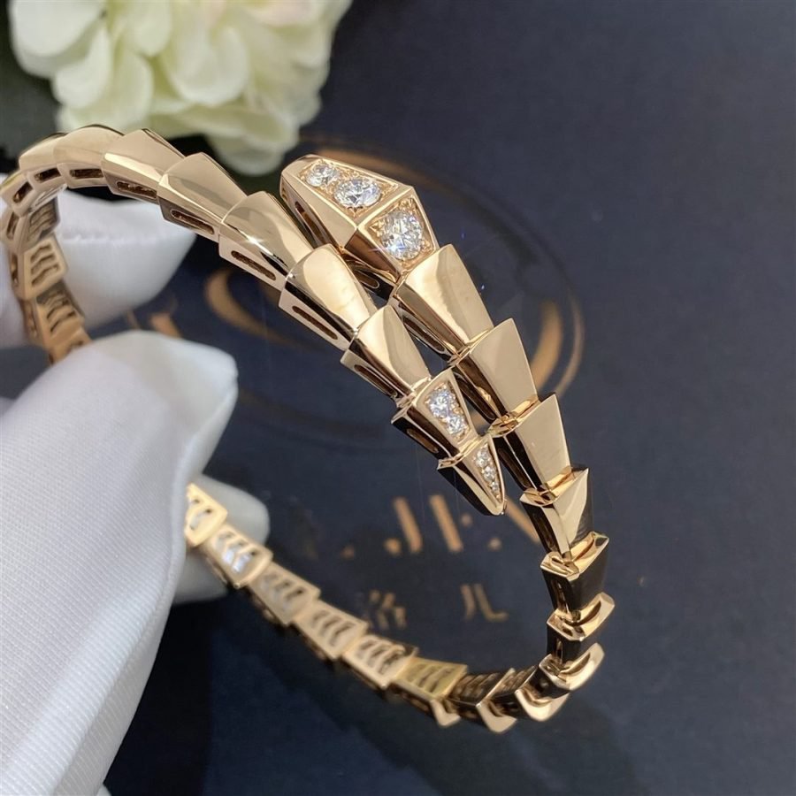 [⭐Luxus]SERPENTI ARMBAND DIAMANTEN ROSÉGOLD