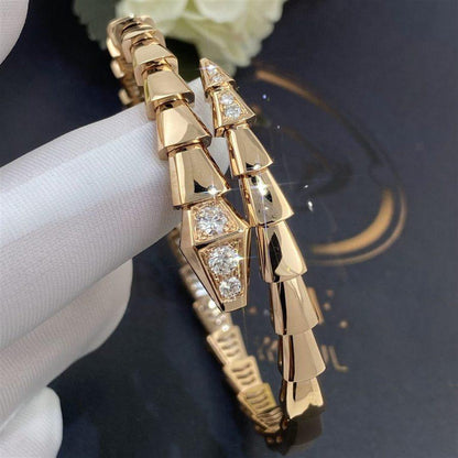 [⭐Luxus]SERPENTI ARMBAND DIAMANTEN ROSÉGOLD
