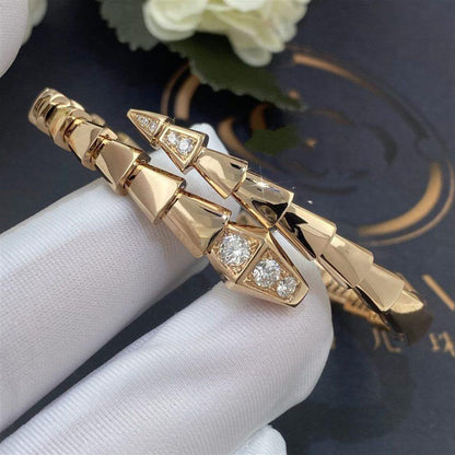 [⭐Luxus]SERPENTI ARMBAND DIAMANTEN ROSÉGOLD
