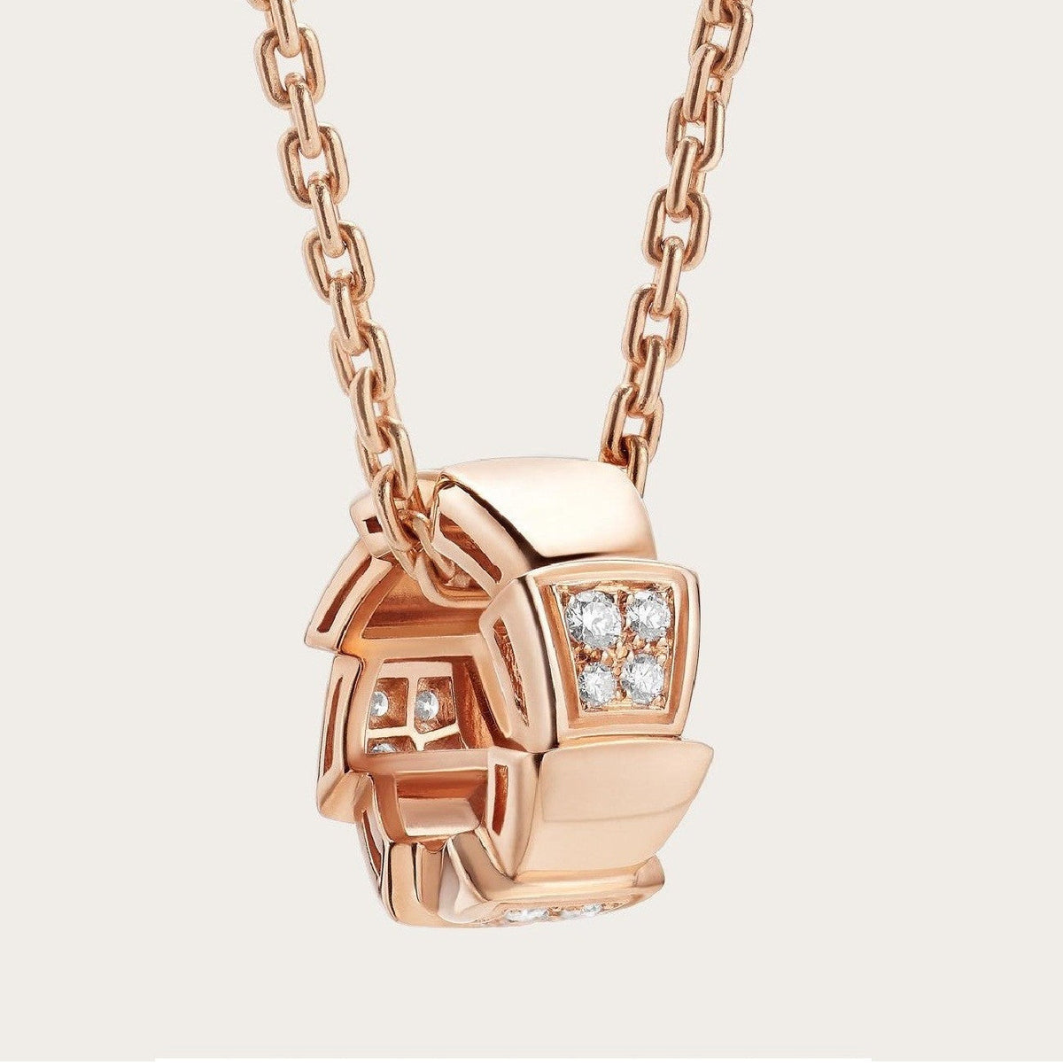 [⭐Luxery]SERPENTI ANHÄNGER DIAMANT ROSÉGOLD HALSKETTE