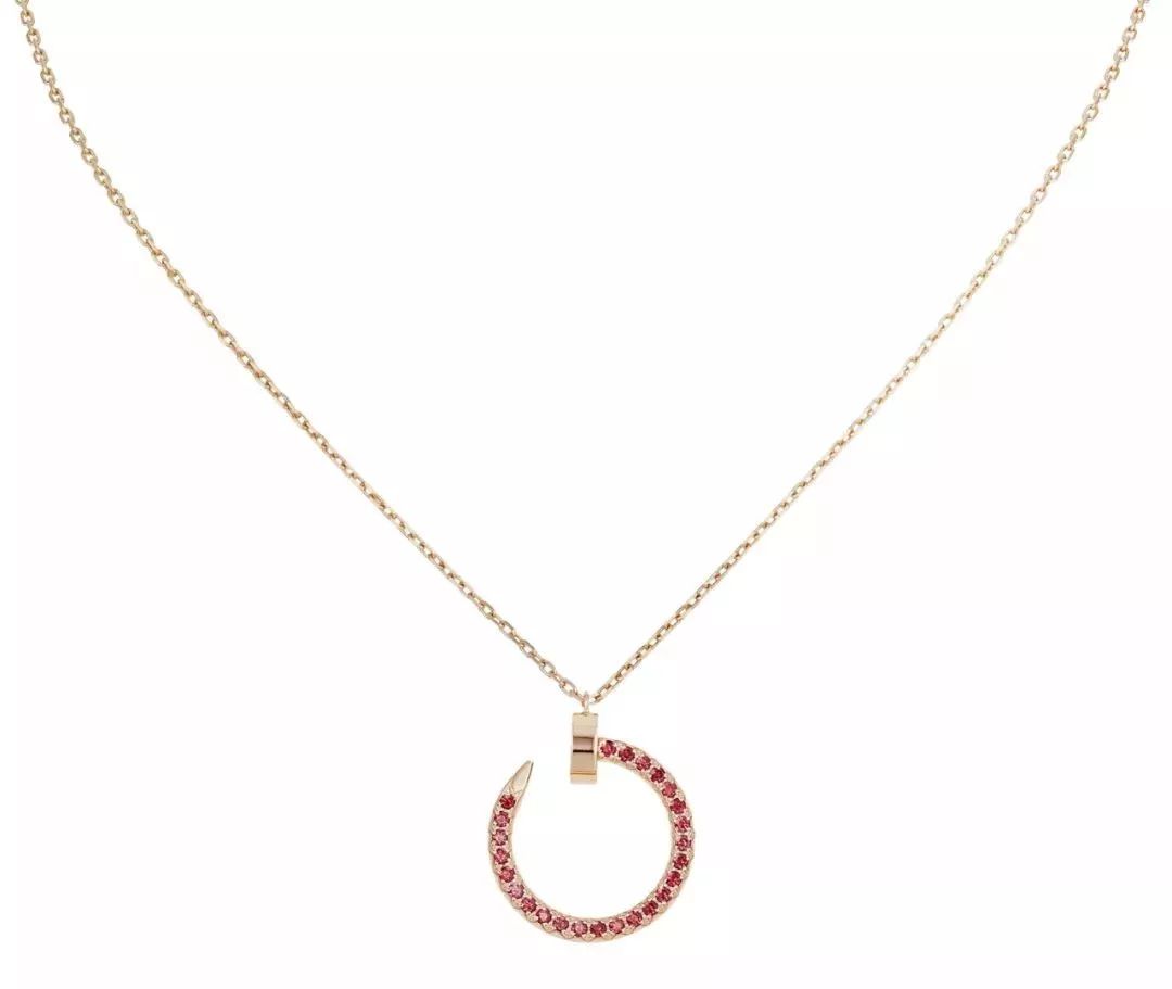 [Luxery]JUSTE NECKLACE GOLD RED DIAMONDS