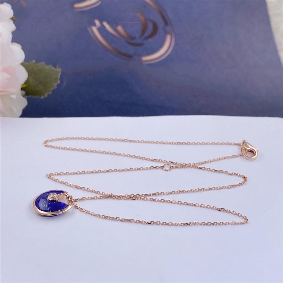 [Luxery]AMULETTE ROSE GOLD AGATE NECKLACE
