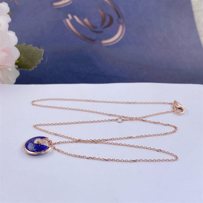 [Luxery]AMULETTE ROSE GOLD AGATE NECKLACE