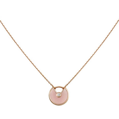 [Luxery]AMULETTE ROSE GOLD PINK MOP NECKLACE