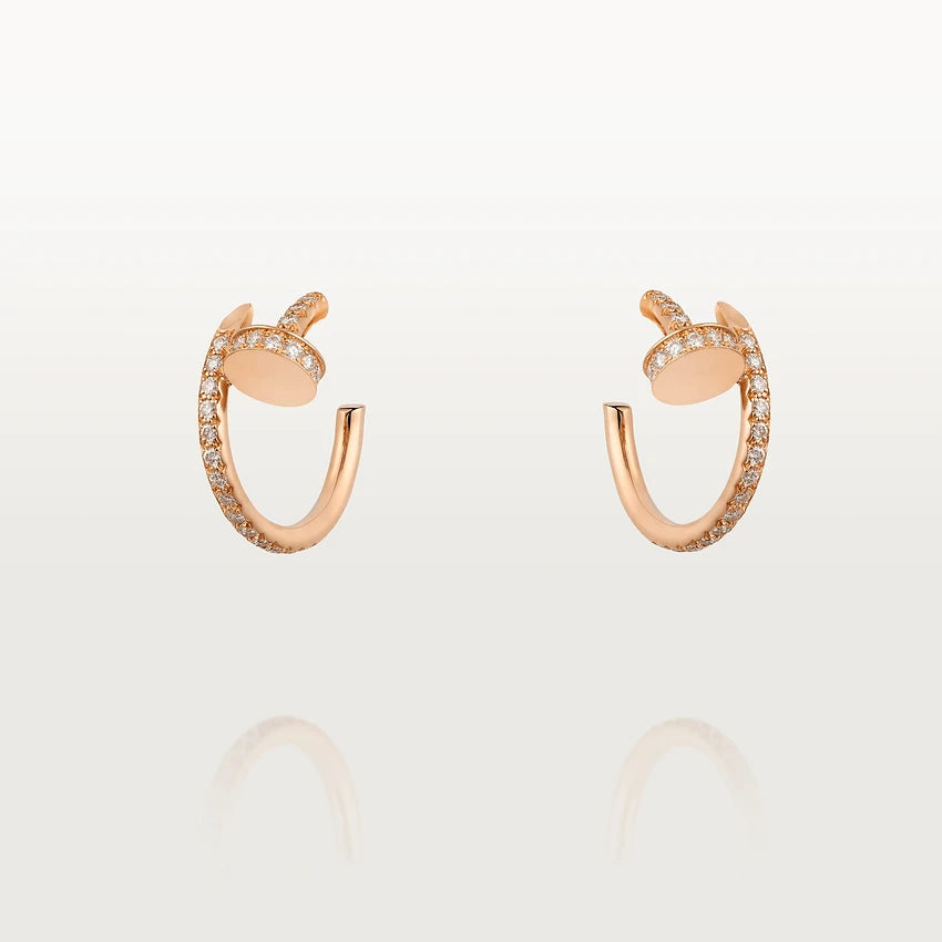 [Luxery]JUSTE EARRINGS 12.75MM PINK GOLD DIAMOND