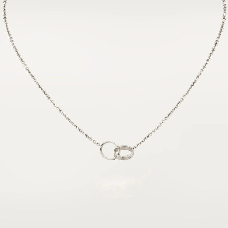[Luxery]LOVE NECKLACE PINK GOLD AND SILVER