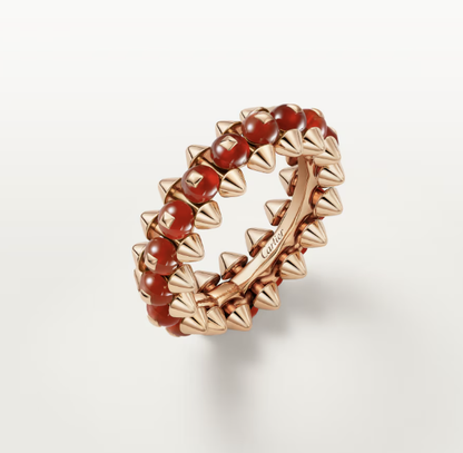 [Luxery]CLASH ELEGANT ROSE GOLD RING FEATURING NATURAL AGATE