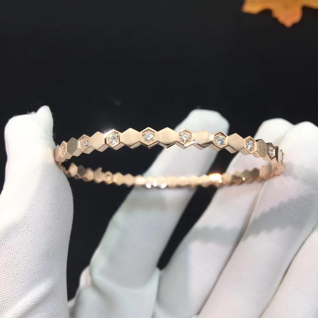 [Luxery]BEE LOVE PINK GOLD DIAMOND BRACELET