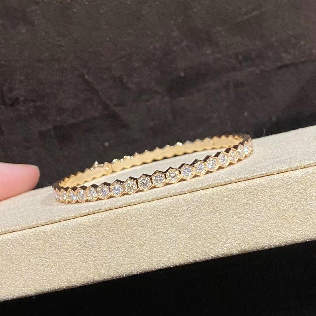 [Luxery]BEE LOVE GOLD BRACELET FULL DIAMOND